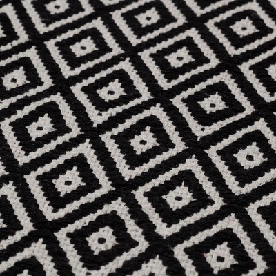 Sealskin trellis tapis de bain 60x60 cm coton noir