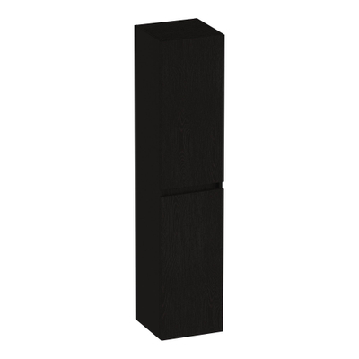 BRAUER Joy badkamerkast - 160x35x35cm - 2 deuren - greeploos - links- of rechtsdraaiend - Timber Black