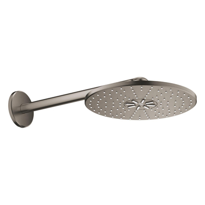 GROHE Rainshower SmartActive 310 Hoofddouche - 31cm - 2 straalsoorten - wandarm 43cm - geborsteld hard graphite