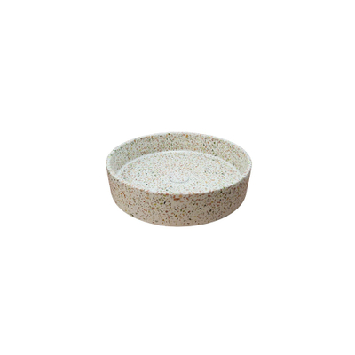 Ideavit Terrazzo Vasque à poser - 42.5x42.5x10cm - rond - avec bonde clic clac - terrazzo - beige multi