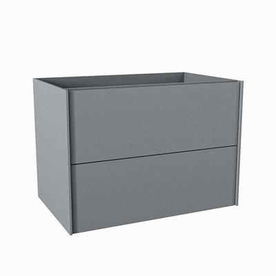 Mondiaz TENCE wastafelonderkast - 70x45x50cm - 2 lades - uitsparing midden - push to open - softclose - Plata