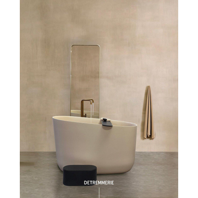 Detremmerie No limit vrijstaand bad - 133.8x73.8cm - solid surface - ovaal - mat sand (beige)