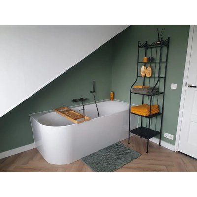 Villeroy & Boch Loop & Friends kunststof - inbouw duobad acryl back to wall oval - 180x80x47cm hoekuitvoerin - glans wit