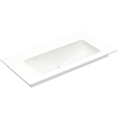 Villeroy & Boch venticello meubelwastafel - 100x50cm - zonder kraangat - met overloop - White Alpine (glans wit)