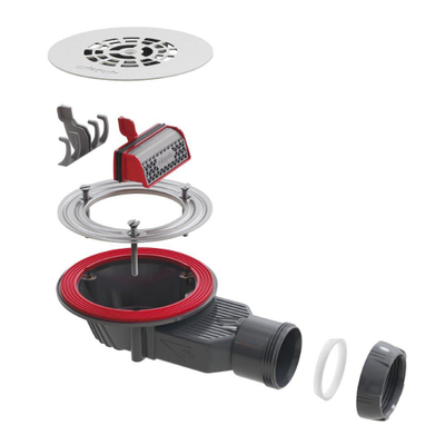 Wirquin Slim+ Douchebakafvoer - ondiep 40mm - met vlak rooster