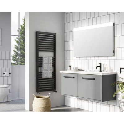 Crosswater Glide II Spiegel - 100x3.5x60cm - dimbaar - LED - IP44 - aluminium (zilver)