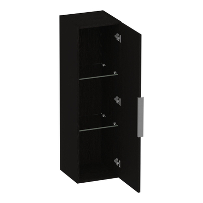 BRAUER Elevate badkamerkast - 120x35x35cm - excl.opleggreep - 1 deur - links- of rechtsdraaiend - Timber Black