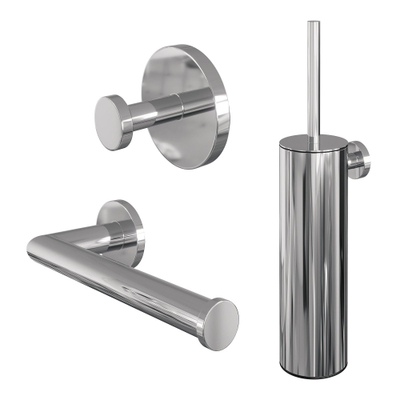 Brauer Chrome Edition Toilet Accessoireset - 3-delig - chroom