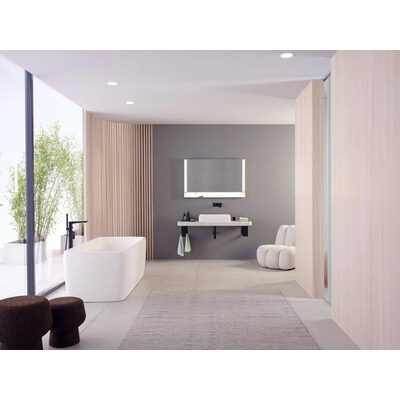 Duravit Qatego Rechthoekig - vrijstaand bad - 180x80cm - inclusief af- en overloopgarnituur - mat wit