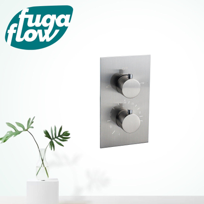 FugaFlow Eccelente Sobrado Badkamer Thermostatische Inbouwkraan - inbouwdeel - geborsteld rvs PVD