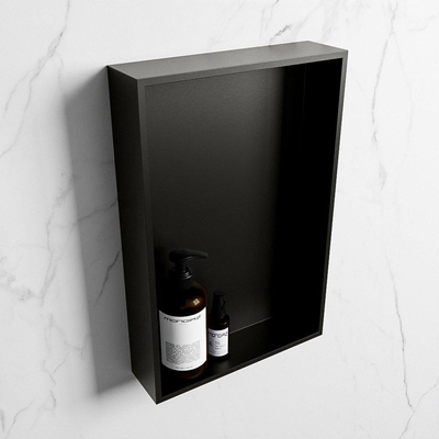Mondiaz Easy nis 29.5x44.5x8cm - inbouw/opbouw - 1 open vak - Solid surface - Urban