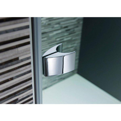 Crosswater Design New draaideur vast paneel 100x195cm zilver profiel helder glas SHOWROOMMODEL