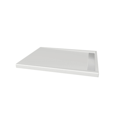 Xenz Easy Tray douchevloer - 100x80x5cm - acryl - zonder gootcover - wit