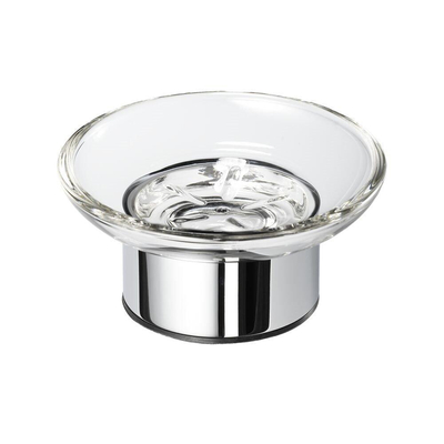Geesa Nemox Porte savon avec inset en verre modèle debout chrome