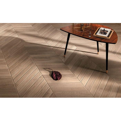 ÉCHANTILLON Terravito Elmare carreau mural et de sol - 7.5x45cm - 9mm - Rectangulaire - Aspect bois - Oak Chevron Mat