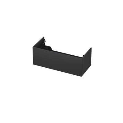 INK Wastafelonderkast - 100x45x37.6cm - 1 lade - push to open - met recht opdekfront - MDF lak - Antraciet mat