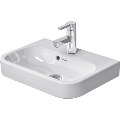 Duravit HappyD 2 Lave-main pour meuble 50x36cm avec trou de robinet et trop-plein blanc
