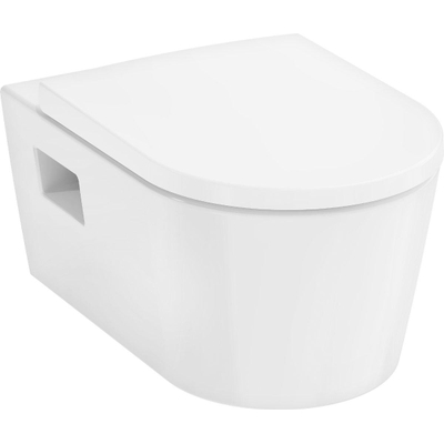 Hansgrohe EluPura Original S Wandcloset - 54x36cm - spoelrandloos - AquaChannel Flush - softclose en quickrelease - keramiek - wit