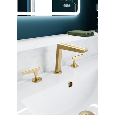 Crosswater Foile - 2 poignées - montage en surface - laiton brossé