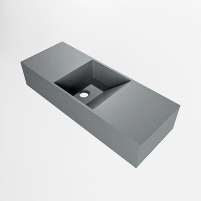 Mondiaz TYNE Lave-main - 60x23x12cm - lavabo au centre - sans trou de robinet - Solid Surface - Plata