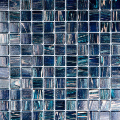 The Mosaic Factory Amsterdam Carrelage mosaïque 2x2x0.4cm pour mur et sol intérieur et extérieur carré verre bleu foncé