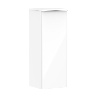 Hansgrohe Xelu Q Armoire mi-haute - 106.5x40x35cm - 1 porte - poignée blanc mat - fermeture amortie - charnière à droite - high gloss white