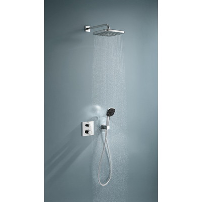 GROHE QuickFix Precision Thermostat Perfect Système de douche encastré - tête de douche Vitalio Comfort 250 - chrome.