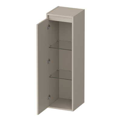 BRAUER Adore Wavy hoge kast - 120x35x35cm - 1 deur - linksdraaiend - greeploos - mat beige