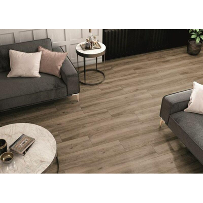 ÉCHANTILLON Cifre Cerámica Carrelage de sol et mural Oslo Taupe Aspect parquet Mat Blanc