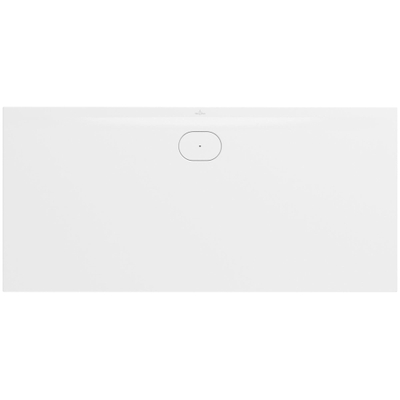 Villeroy & Boch Ecora douchebak - 170x80x3.5cm - afvoer lange zijde - stone white (wit)