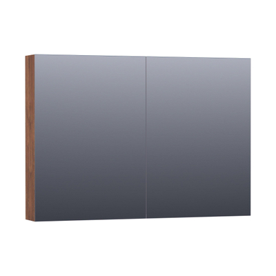 Saniclass Dual Spiegelkast - 100x70x15cm - 2 links- rechtsdraaiende spiegeldeur - MFC - viking shield
