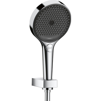 Hansgrohe Rainfinity Ensemble de douche avec PowderRain 130 pomme de douche à main 3 jets avec support mural avec flexible de douche 125cm chrome