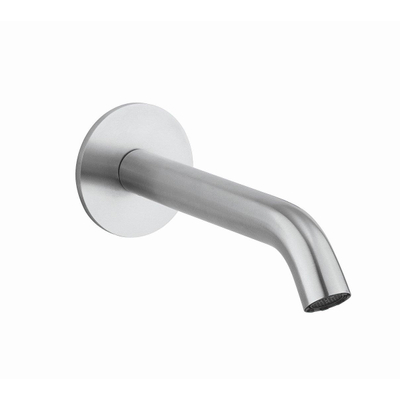 Crosswater 3ONE6 Baduitloop inbouw - uitloop 15cm - wand - geborsteld RVS