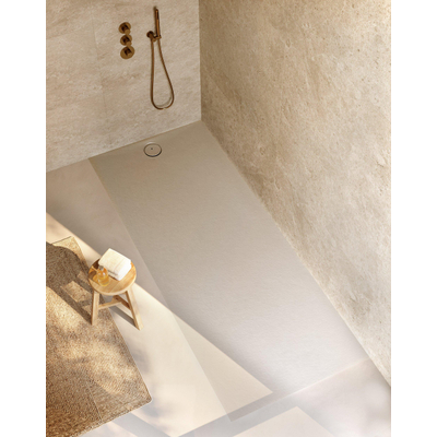 Riho Nuvia Douchevloer - 200x100cm - antibacterieel - purite - pebble grey