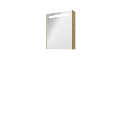Proline Spiegelkast Premium met geintegreerde LED verlichting, 1 deur 60x14x74cm Ideal oak