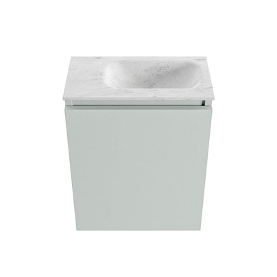 MONDIAZ TURE-DLUX 40cm toiletmeubel Greey. EDEN wastafel Opalo positie rechts. Met 1 kraangat.