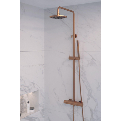 Brauer Copper Edition Colonne de douche mural 20cm avec douchette stick Cuivre brossé PVD