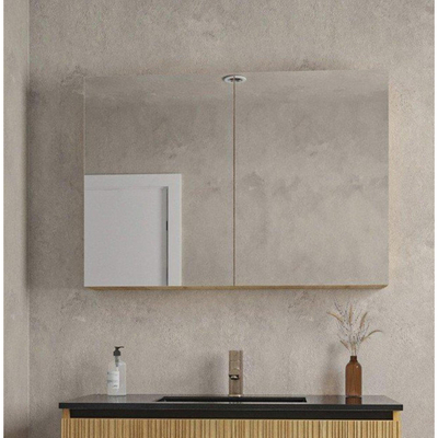 FugaFlow Eccelente Arredo armoire de toilette 100x70cm bois caramel