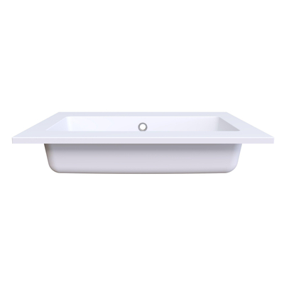 Arcqua Mira Lavabo encastré - 61x46x1.5cm - simple vasque - sans trou de robinet - marbre de synthèse - blanc mat