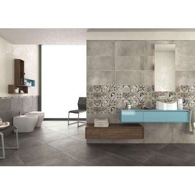 ÉCHANTILLON Herberia Ceramiche Carrelage de sol et mural Timeless Argent Rectifié Look industriel Mat Gris