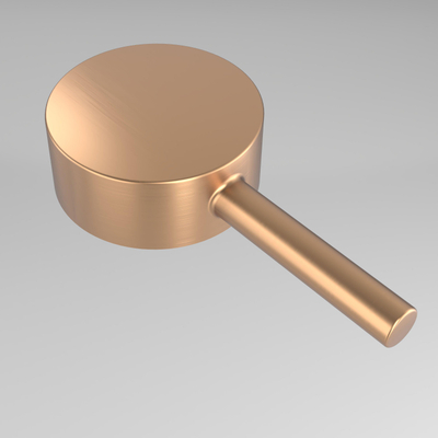 IVY Bond Partie de finition - pour thermostat encastrable - 1 robinet d'arrêt séparé - rosace ronde - Cuivre brossé mat PVD