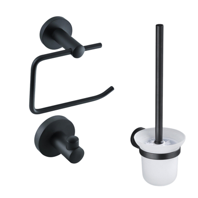 Fortifura Calvi Toiletset 3-delig - mat zwart