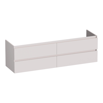 BRAUER Joy wastafelonderkast 160 4 softclose lades - greeploos - 2 sifon uitsparingen - mat zand