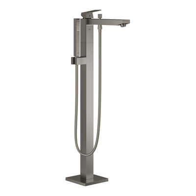 GROHE Eurocube Freestander badkraan m. omstel m. douchehouder m. handdouche en doucheslang 125cm brushed hard graphite