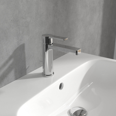 Villeroy & Boch Architectura 1 greeps wastafelkraan - met waste - hoogglans chroom