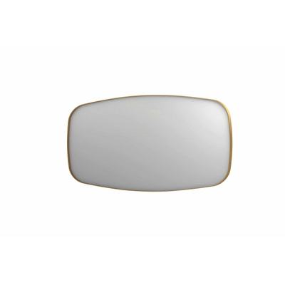 INK SP29 spiegel - 160x4x80cm contour in stalen kader - geborsteld mat goud