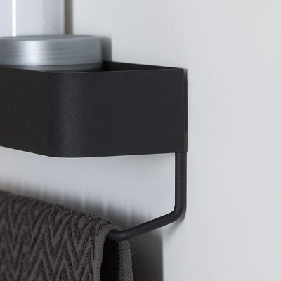 Sealskin Brix Étagère murale avec porte-serviettes 35 cm Métal Noir