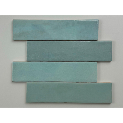 ÉCHANTILLON Terravito Mellina Carrelage mural céramique - 6x24,6cm - 8mm - Bleu clair