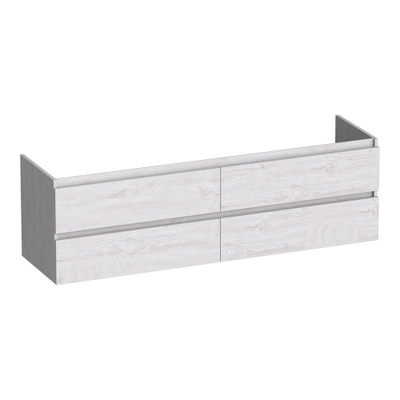 BRAUER Joy wastafelonderkast 160 4 softclose lades - greeploos - 2 sifon uitsparingen - Forest Seashell