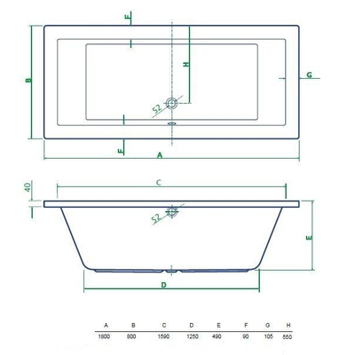 Best Design Lounge 180 bad 180x80x49cm